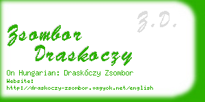 zsombor draskoczy business card